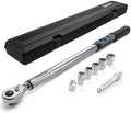 GROWNEER Upgraded Digital Torque Wrench, 12.5-250.7 Ft-lbs/17-340 Nm, 1/2'' Drive Automotive Rachet Torque Wrench with Buzzer & Colorful LED Indicator, Electronic Wrench Set for Car Tires Auto Repair