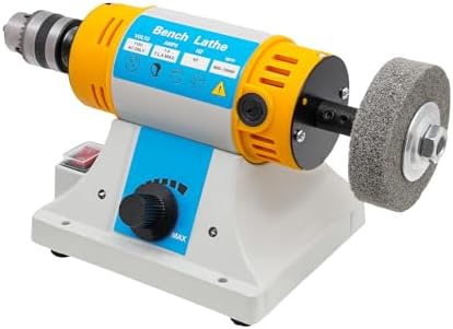 110V 320W Bench Buffer Polishing Machine, Multi-Function Benchtop Polisher Grinder with Drill Chuck, Mini Table Saw for Jewelry, Wood, Dental, Amber, Metal, 800-10000rpm/min