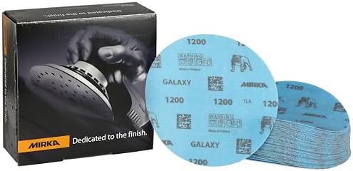 Mirka Galaxy Sandpaper 6 inch Grit 1200 Hook & Loop 50 Discs
