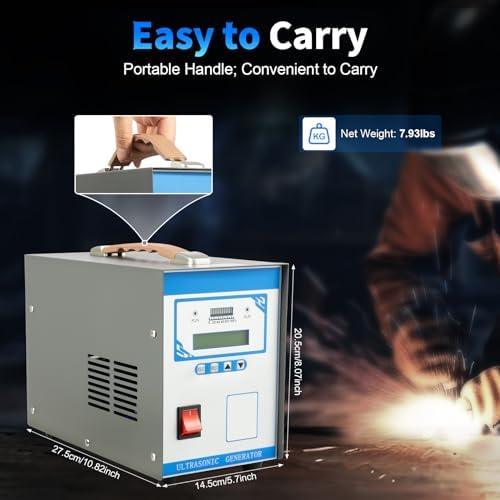 Ultrasonic Spot Welder, 200-700W Plastic Welding Machine with MCU Control System and Triode Control, 28KHZ High Speed Handheld Welder, Portable Spot Welding Machine for PP ABS PE