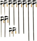 EDM Pack of 10 Heavy Duty Woodworking Bar Clamps, 2 ea 12"-36" Quick Release Type, 2.5 in. Throat Depth
