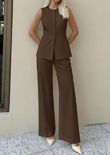 PRETTYGARDEN Women's 2 Piece Sets Business Casual Outfits