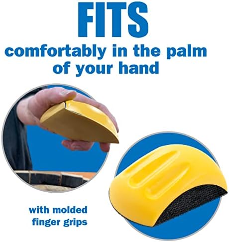 5 Inch Sanding Mouse Hook and Loop Sanding Block for use with Sanding Discs