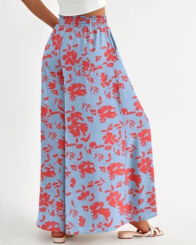 BTFBM Wide Leg Flowy Palazzo Pants for Women