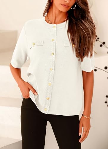 PRETTYGARDEN Women's Summer Casual Button Down Shirts