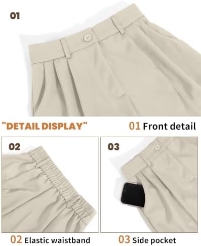 KICZOY Women Casual Wide Leg Dress Pants High Waist Lightweight Flowy Pants