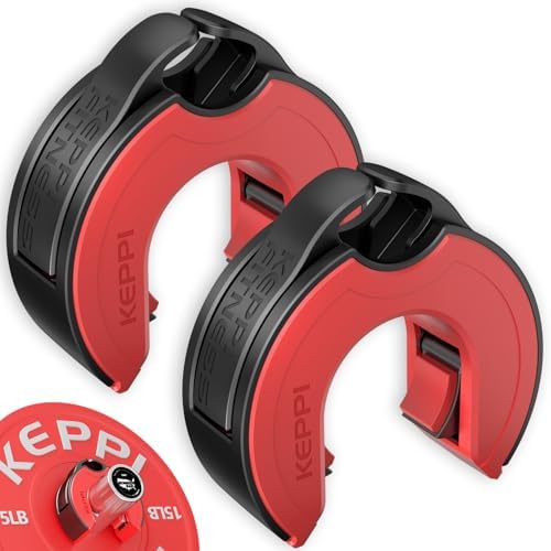 Keppi Fitness Barbell Clamps 2 Inch Aluminum Magnetic Quick Release