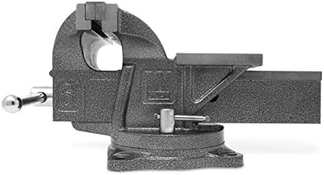 WEN Bench Vise, 6-Inch, Cast Iron with Swivel Base (BV456)