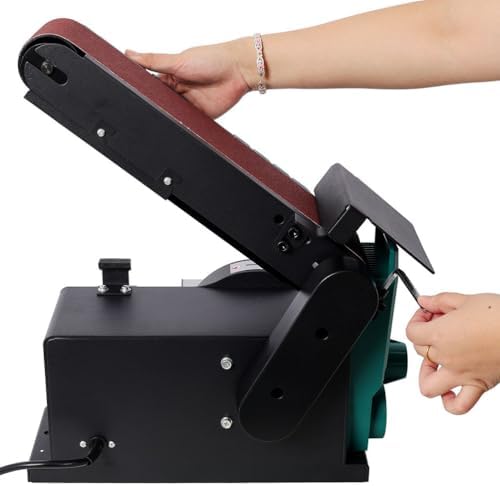 Belt and Disc Sander Combo, 4 x 36 Inch Belt Sander with 6 Inch Disc Sander, Benchtop Belt Disc Sanding Machine with Adjustable 0-90° Belt for Woodworking Metalworking