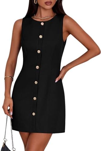 PRETTYGARDEN Women Business Casual Cocktail Work Short Dress