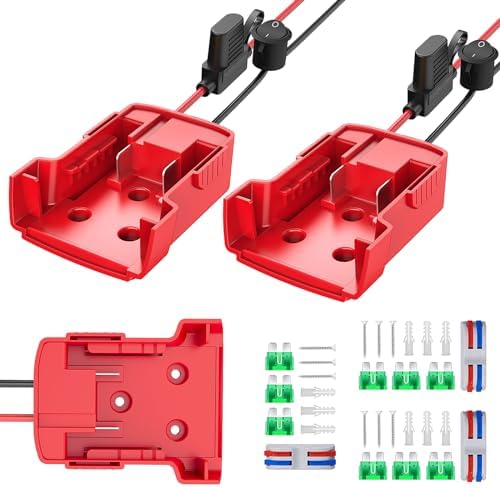 Azocek Power Wheel Adapter 3 Packs Compatible with Milwaukee 18V Battery