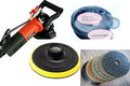 7 Inch Wet Polisher Grinder & universal dust shroud 7" Diamond Polishing Pad 9 Pieces For Concrete Marble Stones Travertine Terrazzo Granite Floor shine restorer Polishing masonry maintenance