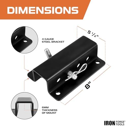 Iron Forge Tools Bench or Bumper Mount Bolt-On Receiver for 2 Inch Hitch