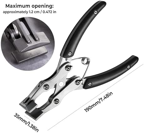 Leather Flat Plier 7.5 inch Flat Nose Plier Wooden Handle Leather Work Clamp Press Parallel + Cross Structure for Crafting DIY Projects
