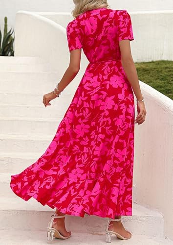PRETTYGARDEN Women's Boho Floral Summer Maxi Dresses