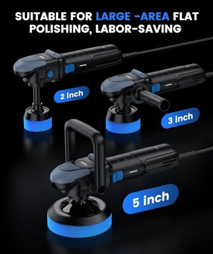 Mini Buffer Polisher, 750W Rotary Polisher 2"/3"/5" Plate for Car Detailing