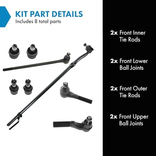 TRQ Front Steering & Suspension Kit Ball Joint Tie Rod