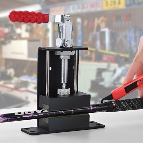 Golf Club Vise for Regripping – Heavy Duty Aluminum Shaft Holder with Knife