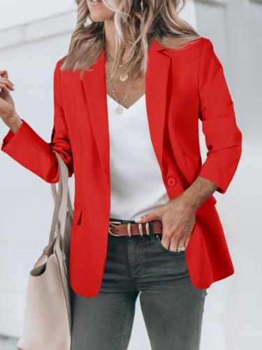 Cicy Bell Womens Casual Blazers Long Sleeve Work Office Suit Jackets Blazer