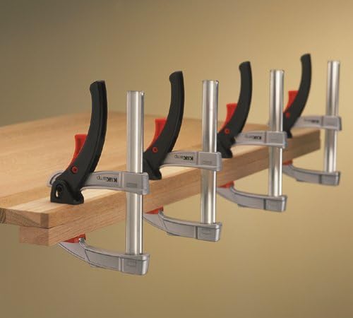 BESSEY Rapid Action Lever Clamp - 12-Inch -LC12 - Fast Action, Heavy Duty Clamps for Welding and Woodworking. Vibration resistant - Professional Grade for DIY and Home Improvement
