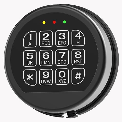 Gun Safe Lock Replacement Black Keypad with Solenoid Lock