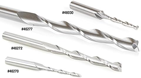 Amana Tool 48444 CNC Solid Carbide Foam Cutting Up-Cut Spiral 6mm D x 57mm CH x 6mm SHK x 100mm Long Flat Bottom Router Bit