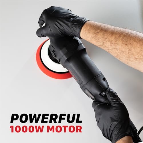 Maxshine M1000 Rotary Polisher – 1000W Car Buffer with 5” Backing Plate, 5/8” Thread & 6-Speed Control – Auto Detailing Tool for Cars, Trucks, SUVs & Boats, Paint Correction & Swirl Removal