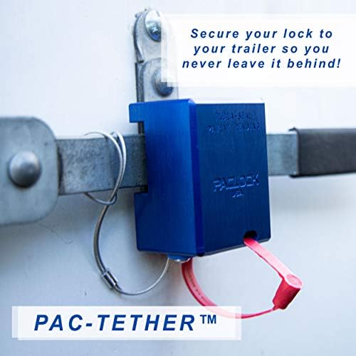 PACLOCK's TL81A-Seal Trailer Lock, Blue Anodized Aluminum, High Performance 6-Pin Cylinder, One Lock Keyed to a Number U-Pick! w/ 2 Keys, Hidden Shackle