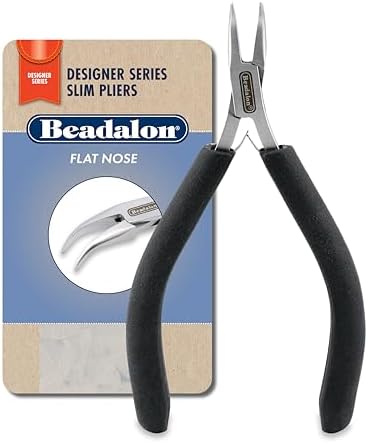 Beadalon Designer Series Slim Pliers - Bent Chain Nose, Black