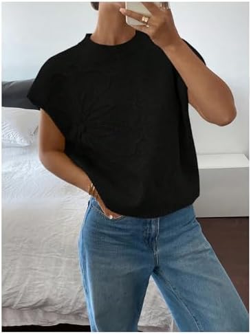 SOLY HUX Women's Short Sleeve Business Casual Sweater