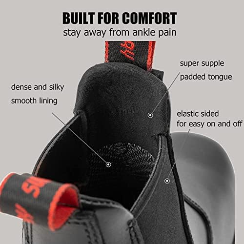 SUREWAY Men's Slip On Fire & Safety Work Boots Composite/Soft Toe