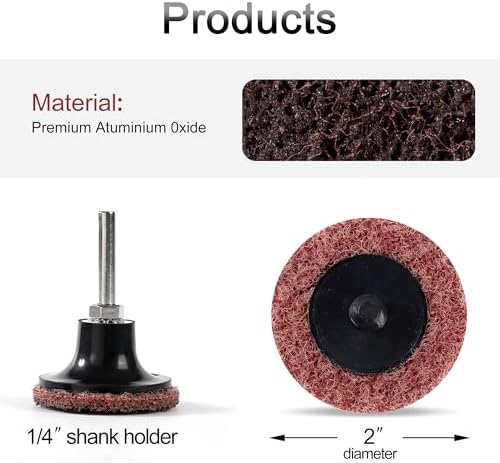 2 Inch Medium Sanding Discs 50 PCS Quick Change Disc with 1/4" Shank
