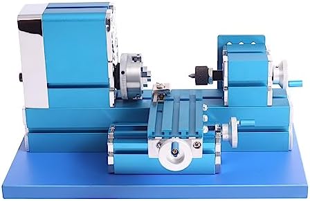 Universal Mini Metal Lathe Machine Motorized Metalworking DIY CNC Tool Woodworking for Education Modelmaking W10003M AC100V~240V 20000rpm (36W Lathe)