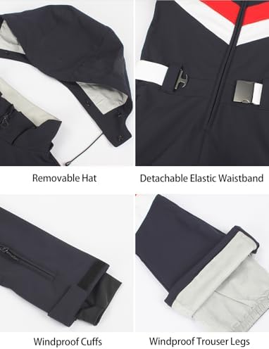 GSOU SNOW Womens Ski Suit One Piece Jumpsuit Snow Jacket Waterproof