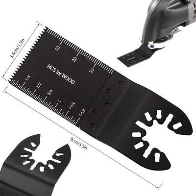 Oscillating Saw Blades, Diagtree 100pcs Wood Oscillating Multitool Saw Blade Set Fits Fein Multimaster Porter Cable Black & Decker Bosch Dremel Craftsman Ridgid Ryobi Makita Milwaukee etc