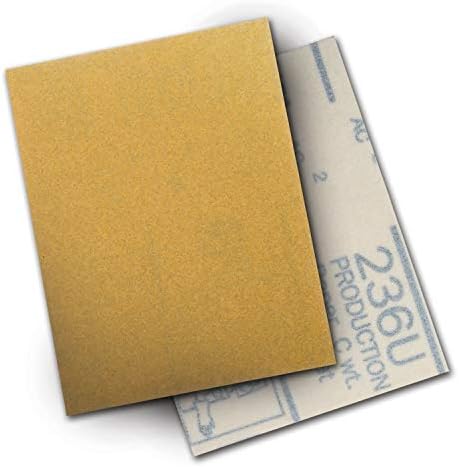 3M Hookit Paper Sheet 236U, P180 C-Weight, 3 in x 4 in