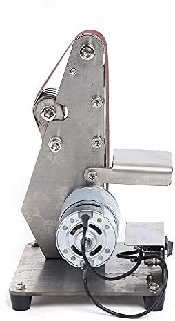 Grinder Electric Belt Sander, 100W Belt Sander Electric Sanding Polishing Grinding Machine 4500-9000RPM Adjustable Speed Wood Sanding Tool for DIY Woodworking, Knife Making (775 Spindle Motor)