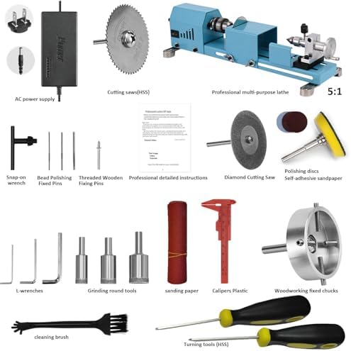 Mini Lathe Machine Multi-Purpose Lathe With Professional Tools Torno Para Madera Cutting Grinding Polishing Desktop Metal Lathes Easy To Use
