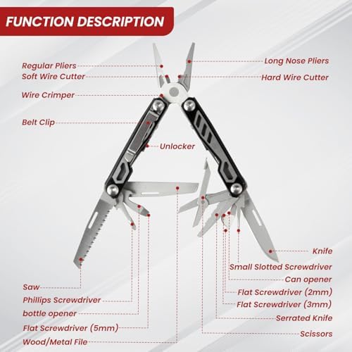 Side Storage Multitool Compatible with 2024-2026 Toyota Tacoma, 4Runner