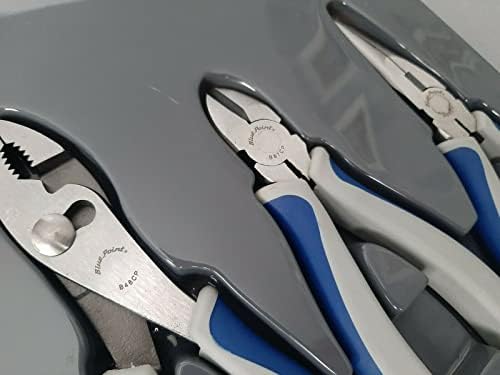 Blue Point BPL501 5-Piece Pliers and Cutter Set with Storage Tray, Slip Joint, Lineman's, Needle Nose, Adjustable Joint and Diagonal Cutter