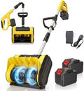 Cordless Snow Shovel Electric 12 inch, 2×4 Ah Brushless Snow Blower Removal