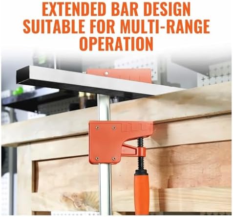 Woodworking Bar Clamps 2-Pack, 50" Parallel F Clamps - 1100lbs Capacity, Even Pressure Wood Clamps for Woodworking, Metalworking, DIY Projects