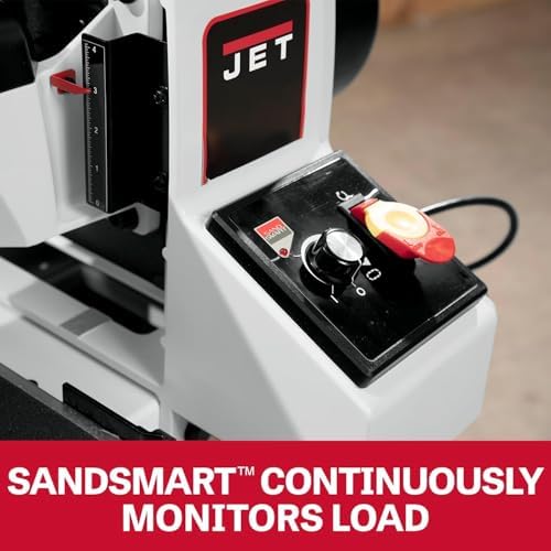 JET 16-Inch Drum Sander w/ Open Stand, 1-1/2 HP, 115V 1Ph (JWDS-1632) + Infeed/Outfeed Tables (723521)
