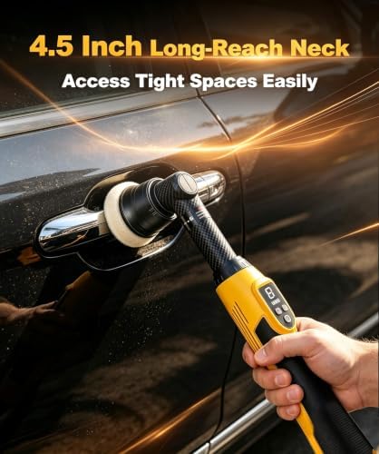 Cordless Mini Buffer Polisher Compatible with Dewalt 20V Battery-8 Speed