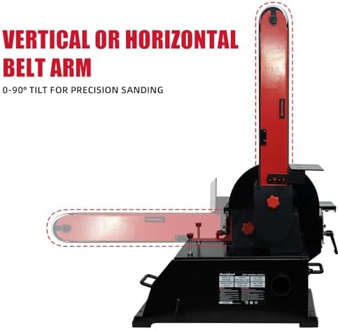 BUCKTOOL 1-1/2HP Bench Belt Disc Sander for Woodworking,6x48" Belt,10" Disc