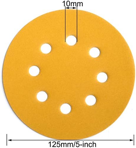 5-Inch 8-Hole Hook and Loop Sanding Discs 600-Grit, 200-Pack