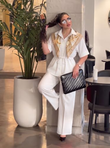 Two Piece Sets for Women Dressy Shirt Top Flared Pants Business Pantsuits