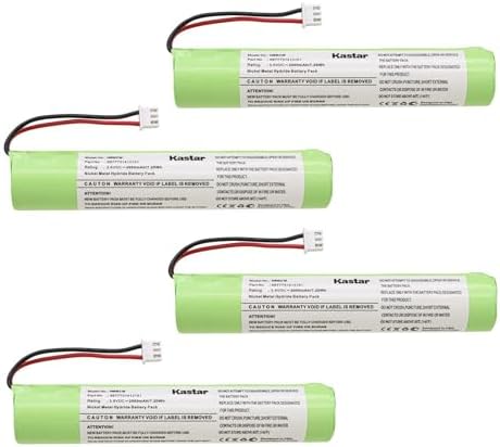 Kastar 4-Pack Ni-MH Battery 3.6VDC 2000mAh 7.20Wh Replacement for Hurricane Spin Scrubber Brush Cleaner Mop Spin-Scrubber Bathtub