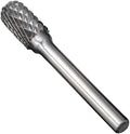 5Pcs/set 1/2 Dia.Pointed Tree Solid Carbide Burrs Heavy Duty Grinding Cutting Heads Chamfering Abrasion Industrial Deburring Rotary Tools for Steels Curved surfaces Slots Holes