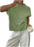 SOLY HUX Women's Short Sleeve Business Casual Sweater